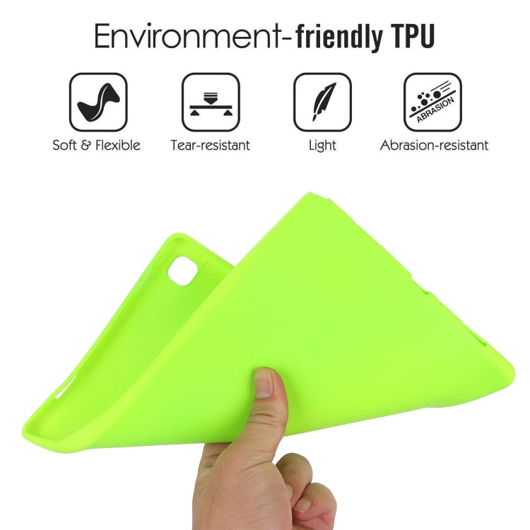 Sandsberg | Für Samsung Galaxy Tab S7 / S8 Öl Spray Hautfreundliche TPU Tablet Hülle (Fluoreszierendes Grün)