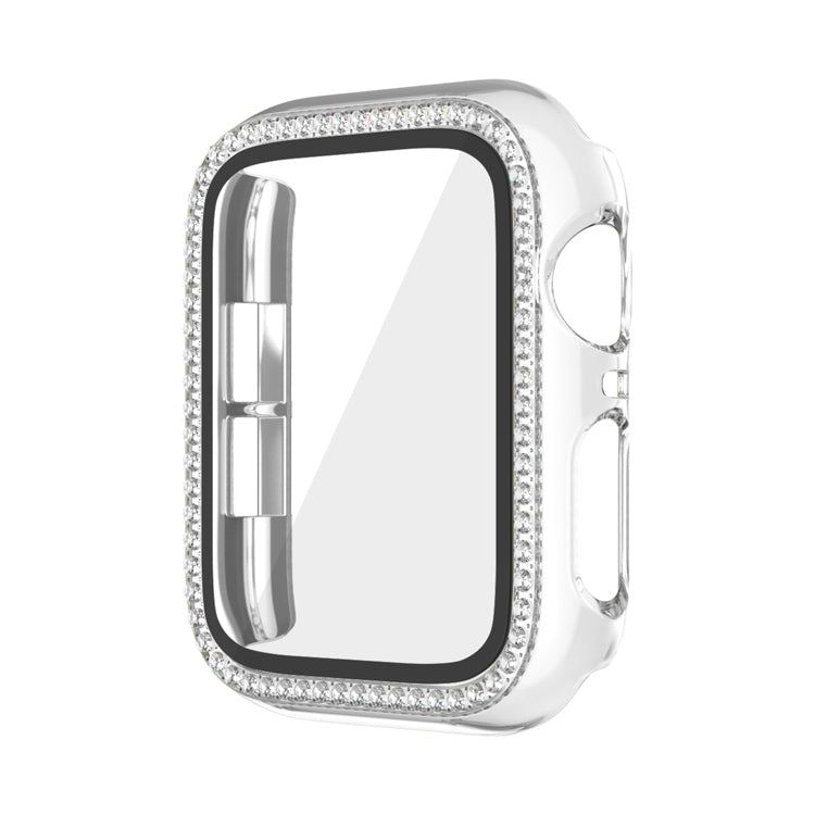 Sandsberg | Für Apple Watch Series 3 / 2 / 1 38mm Plating Row Diamond PC Uhrengehäuse mit Film(Transparent)