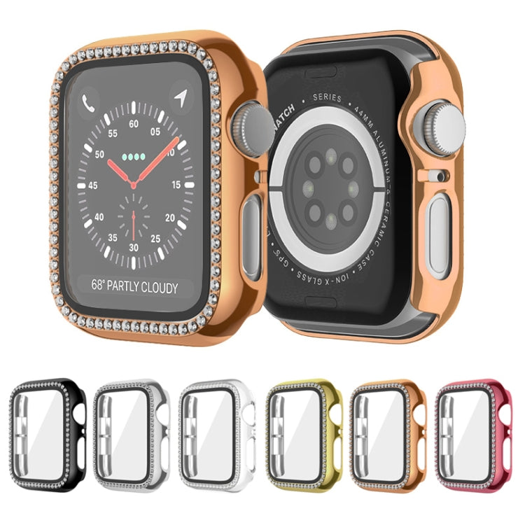 Sandsberg | Für Apple Watch Series 3 / 2 / 1 38mm Plating Row Diamond PC Uhrengehäuse mit Film(Transparent)