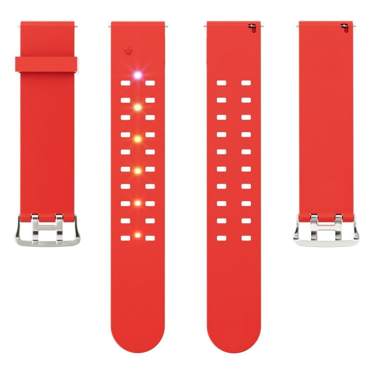 Sandsberg | Für Apple Watch Series 5 40mm Leuchtendes Farbige Licht Silikon Uhrband (Rot)