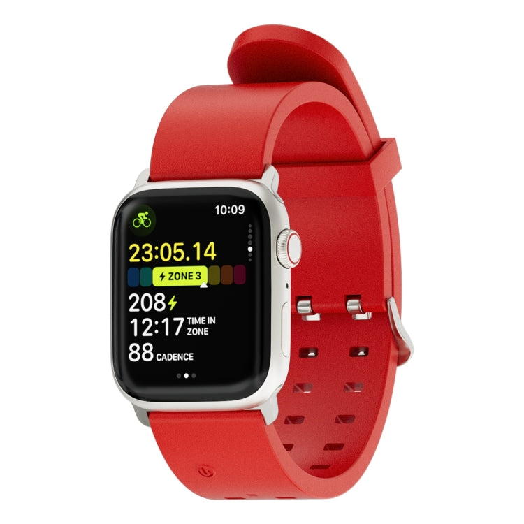 Sandsberg | Für Apple Watch Series 5 40mm Leuchtendes Farbige Licht Silikon Uhrband (Rot)