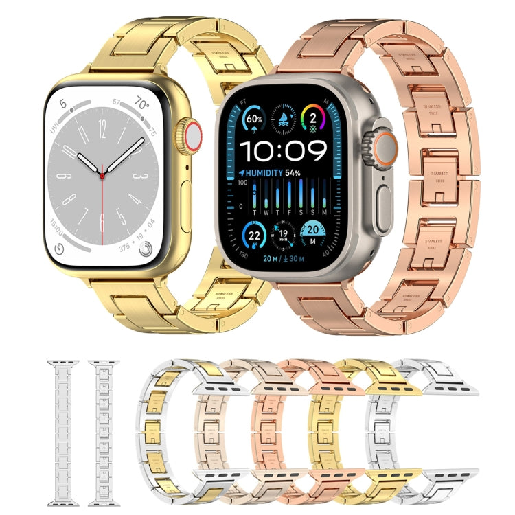 Sandsberg | Für Apple Watch Series 2 42mm H Slim Edelstahl Armband (Gold)