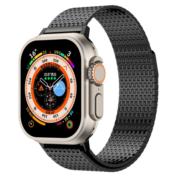Sandsberg | Für Apple Watch Series 8 41mm Milanese Loop Magnetverschluss Edelstahl Uhrenarmband (Schwarz)