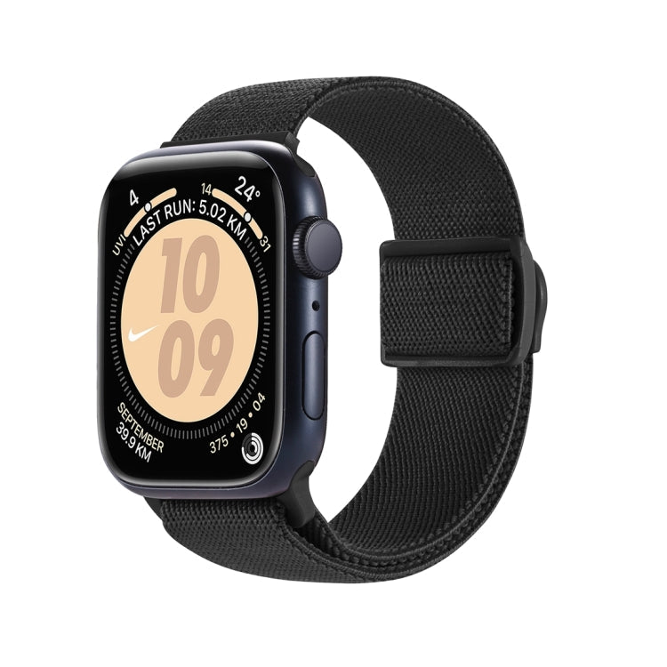 Sandsberg | Für Apple Watch Series 3 42mm Karbonfasertextur Snap Riemen Nylon Uhrband (Schwarz)
