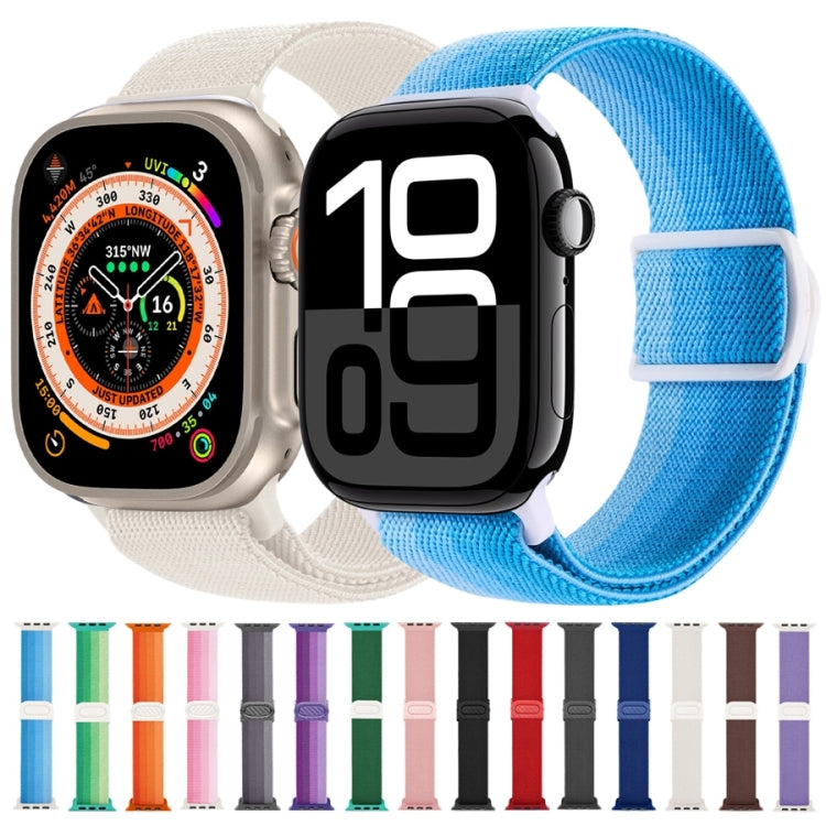 Sandsberg | Für Apple Watch Series 3 42mm Karbonfasertextur Snap Riemen Nylon Uhrband (Schwarz)