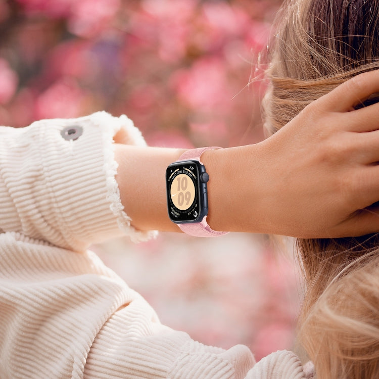 Sandsberg | Für Apple Watch Series 3 42mm Karbonfasertextur Snap Riemen Nylon Uhrband (Schwarz)