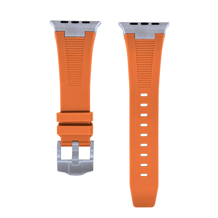 Sandsberg | Für Apple Watch Ultra 49mm Loners Flüssigsilikon-Uhrenarmband (Titanium Orange)