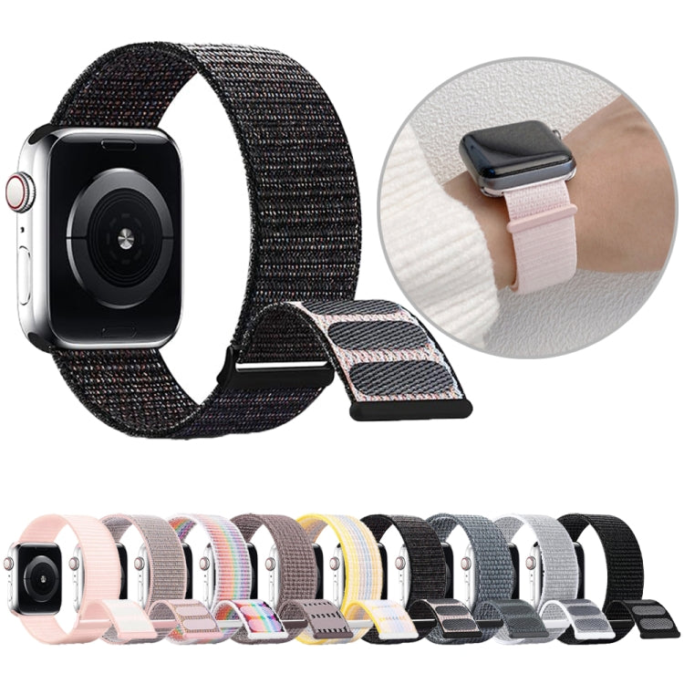 Sandsberg | Für Apple Watch SE 2023 44mm Dual Hook and Loop Nylon Watch Band (Raucht Purple)