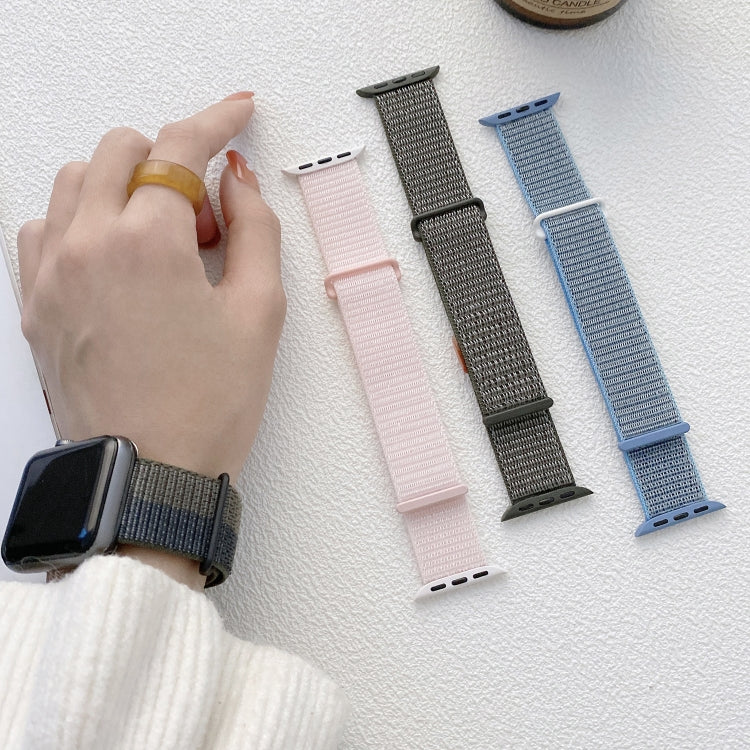 Sandsberg | Für Apple Watch SE 2023 44mm Dual Hook and Loop Nylon Watch Band (Raucht Purple)