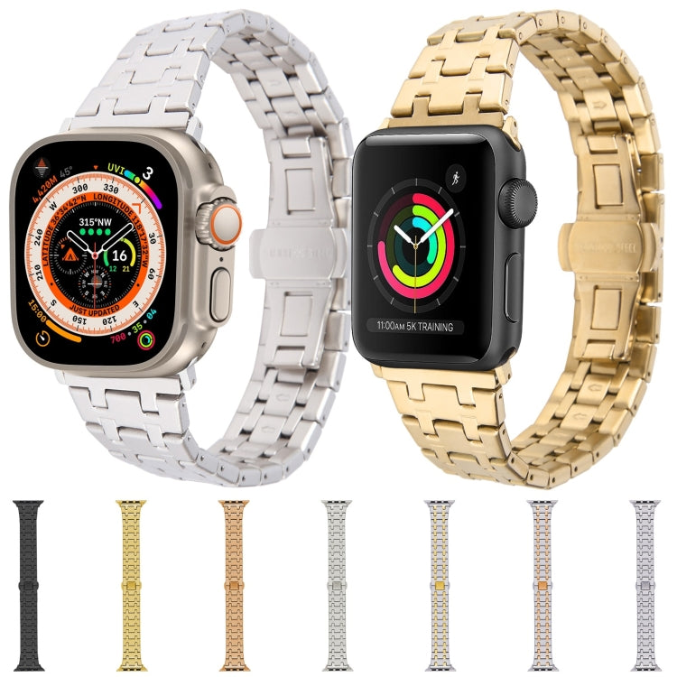 Sandsberg | Für Apple Watch Series 9 45mm Doppel-T Edelstahl Armband (Starlight)