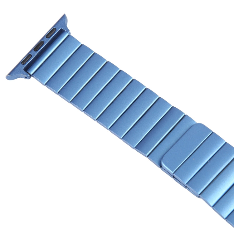 Sandsberg | Für Apple Watch Series 7 41mm Bambus Edelstahl Magnetisches Armband (Blau)
