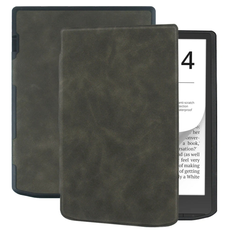 Sandsberg | Für Pocketbook InkPad 4 / Color2 /3 /PB743 Retro Leder-Feel Smart Tablet-Hülle (Schwarz)