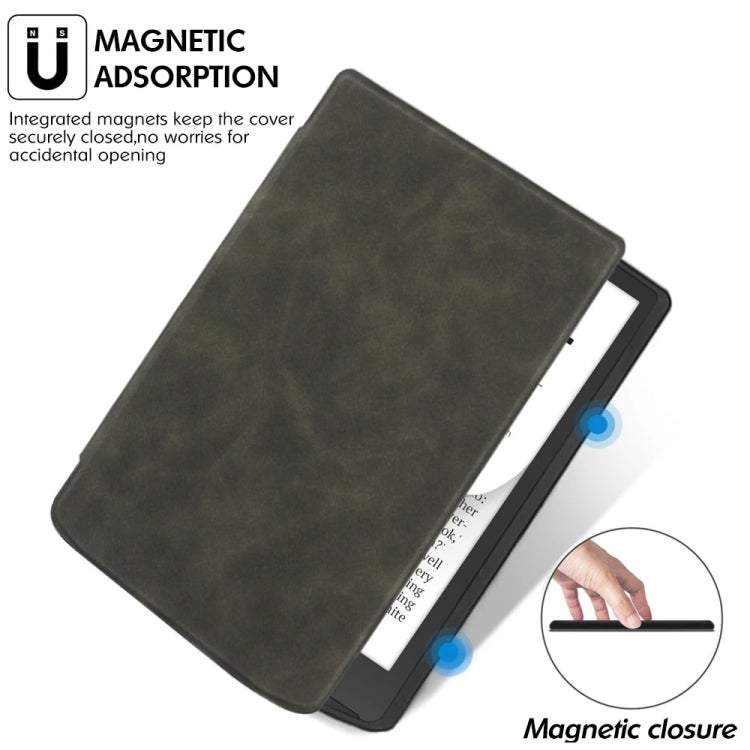 Sandsberg | Für Pocketbook InkPad 4 / Color2 /3 /PB743 Retro Leder-Feel Smart Tablet-Hülle (Schwarz)