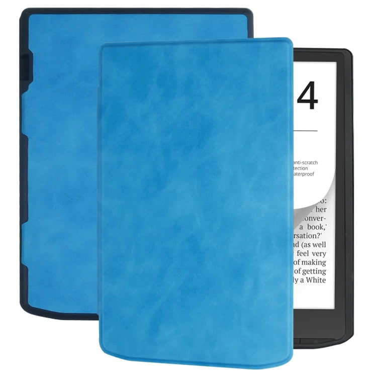 Sandsberg | Für Pocketbook InkPad 4 / Color2 /3 /PB743 Retro Leder fühlen Smart Tablet Hülle (Himmelblau)