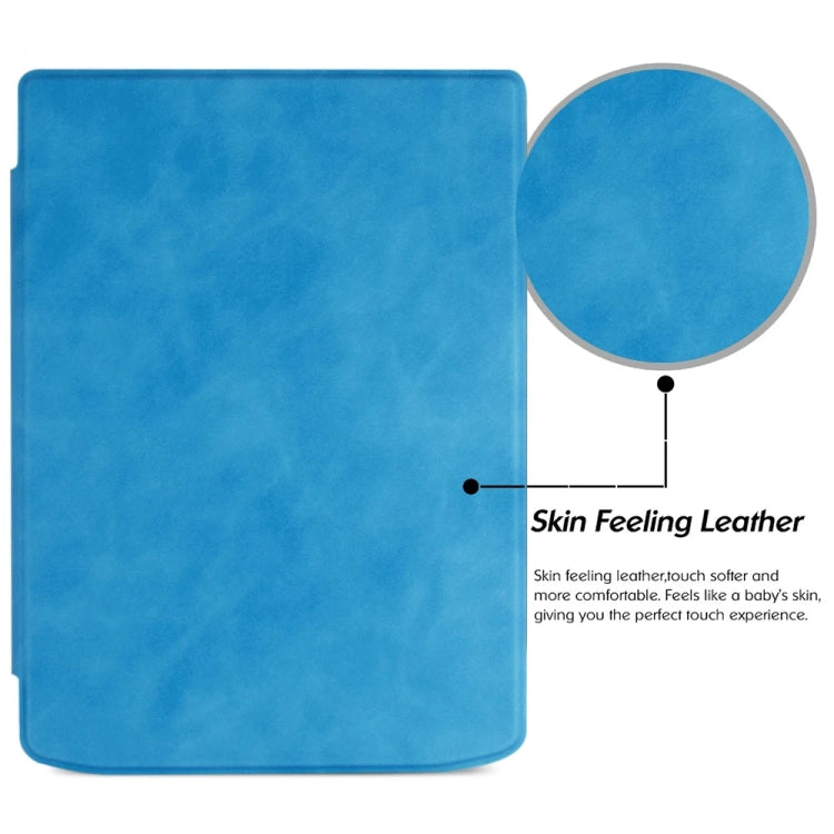 Sandsberg | Für Pocketbook InkPad 4 / Color2 /3 /PB743 Retro Leder fühlen Smart Tablet Hülle (Himmelblau)