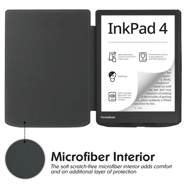 Sandsberg | Für Pocketbook InkPad 4 / Color2 /3 /PB743 Retro Leder fühlen Smart Tablet Hülle (Himmelblau)