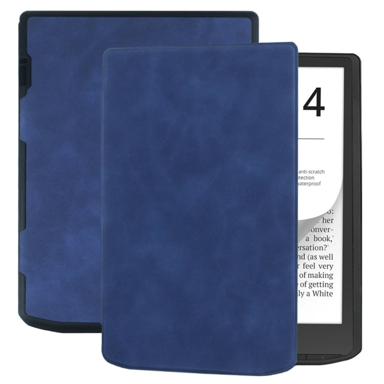 Sandsberg | Für Pocketbook InkPad 4 / Color2 /3 /PB743 Retro Leder mit Hautgefühl Smart Tablet Hülle (Dunkelblau)
