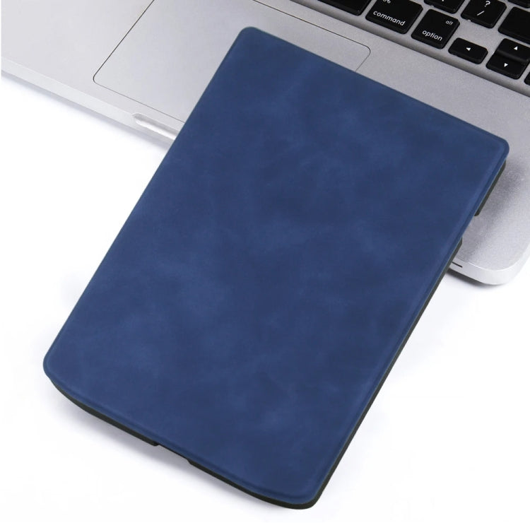 Sandsberg | Für Pocketbook InkPad 4 / Color2 /3 /PB743 Retro Leder mit Hautgefühl Smart Tablet Hülle (Dunkelblau)