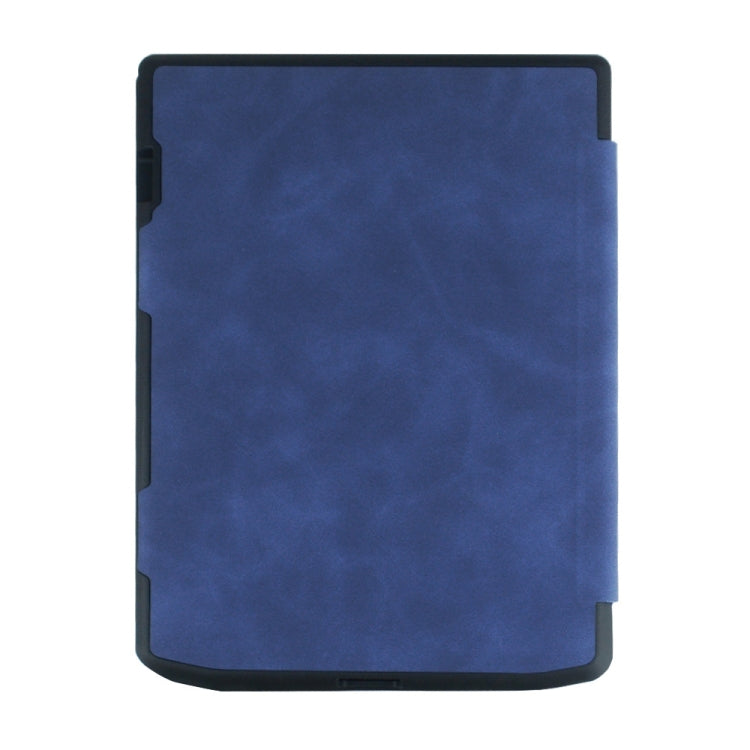 Sandsberg | Für Pocketbook InkPad 4 / Color2 /3 /PB743 Retro Leder mit Hautgefühl Smart Tablet Hülle (Dunkelblau)