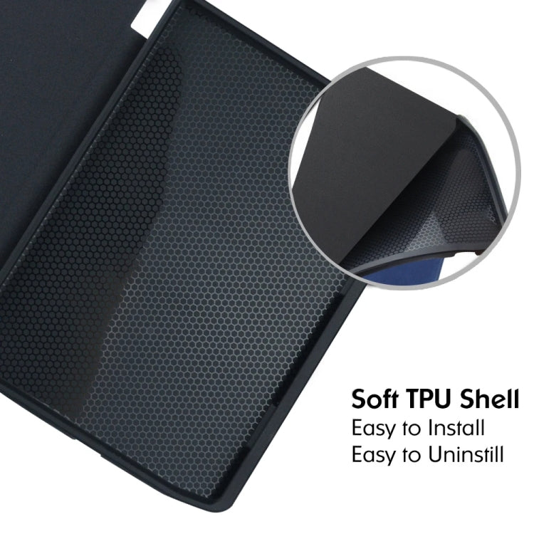 Sandsberg | Für Pocketbook InkPad 4 / Color2 /3 /PB743 Retro Leder mit Hautgefühl Smart Tablet Hülle (Dunkelblau)