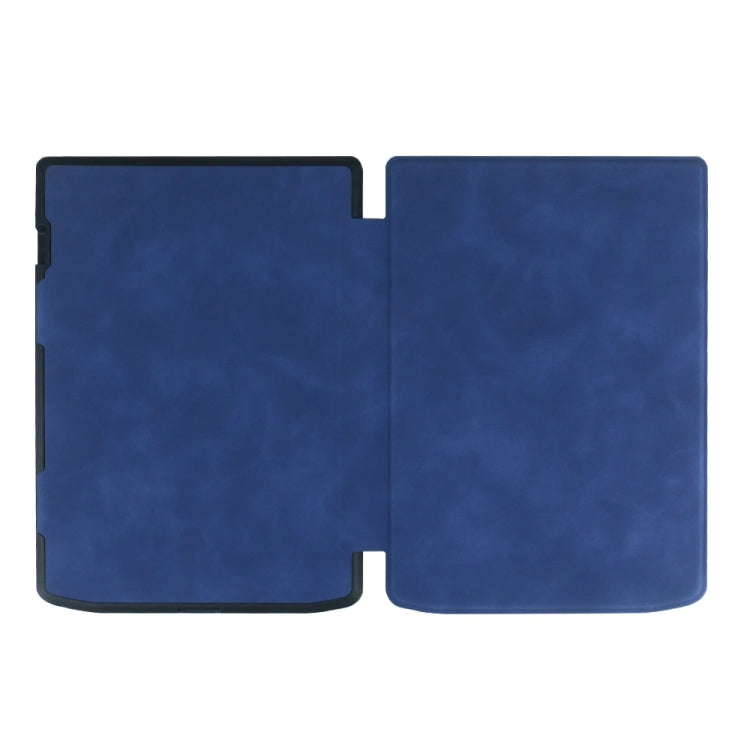 Sandsberg | Für Pocketbook InkPad 4 / Color2 /3 /PB743 Retro Leder mit Hautgefühl Smart Tablet Hülle (Dunkelblau)