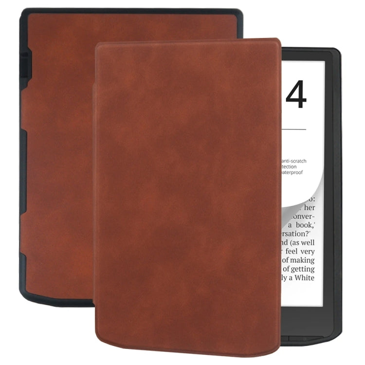 Sandsberg | Für Pocketbook InkPad 4 / Color2 /3 /PB743 Retro Leder-Feel Smart Tablet Case (Kaffee)