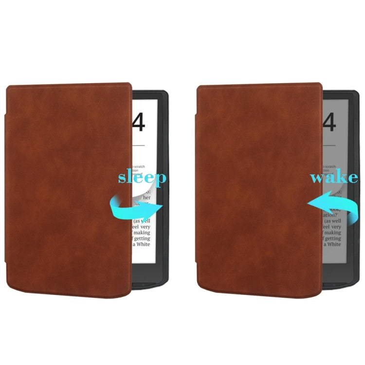 Sandsberg | Für Pocketbook InkPad 4 / Color2 /3 /PB743 Retro Leder-Feel Smart Tablet Case (Kaffee)