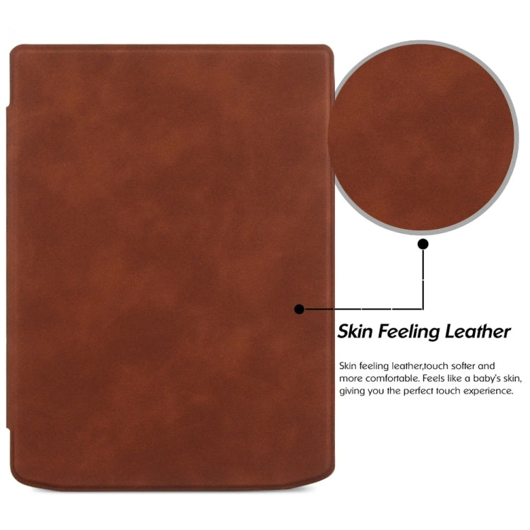 Sandsberg | Für Pocketbook InkPad 4 / Color2 /3 /PB743 Retro Leder-Feel Smart Tablet Case (Kaffee)