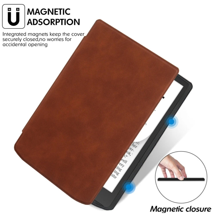 Sandsberg | Für Pocketbook InkPad 4 / Color2 /3 /PB743 Retro Leder-Feel Smart Tablet Case (Kaffee)