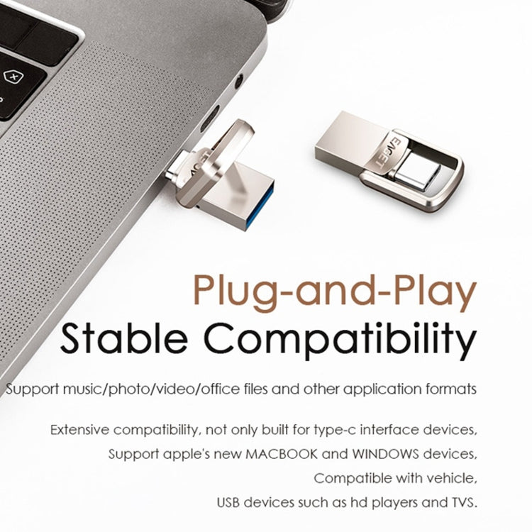 Sandsberg | EAGET 32G USB 3.1 + USB-C Schnittstelle Metall Twister Flash U-Disk, mit Micro USB Adapter & Lanyard