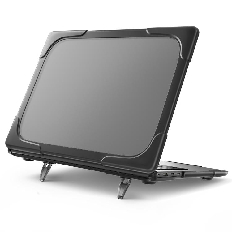 Für Microsoft Surface Laptop 7 TPU + PC Zwei-Farben Anti-Fall Laptop Schutzhülle (Schwarz)