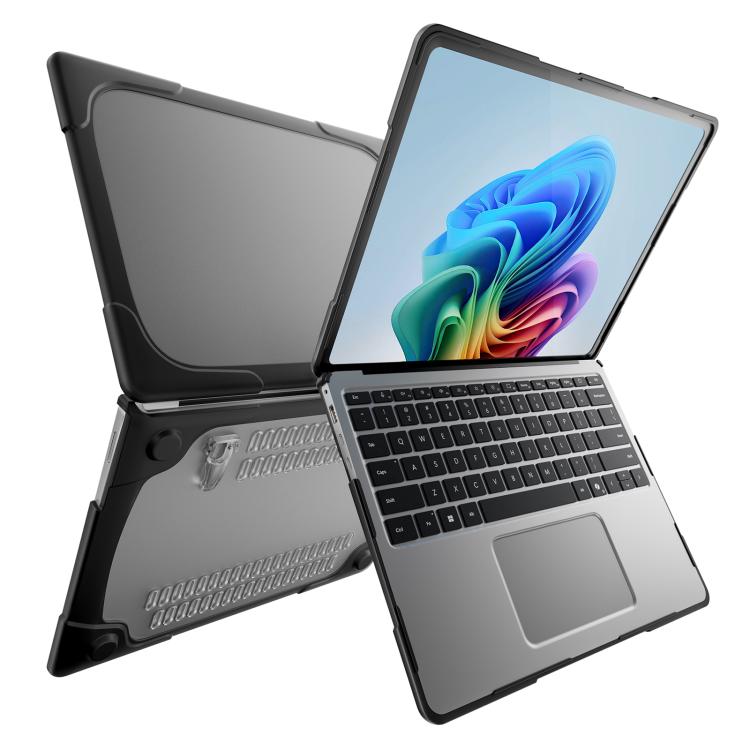 Für Microsoft Surface Laptop 7 TPU + PC Zwei-Farben Anti-Fall Laptop Schutzhülle (Schwarz)