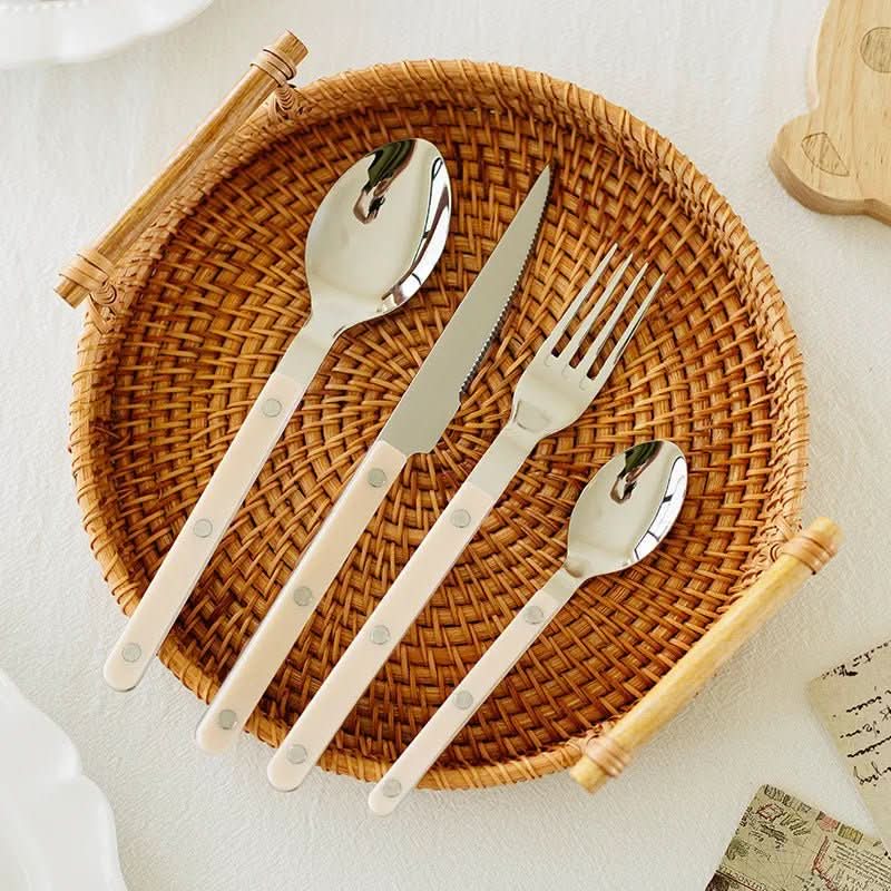 Sandsberg | 4-teiliges Edelstahl-Besteckset mit graviertem Design