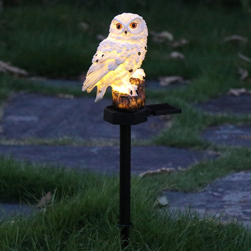 Sandsberg | Garten-Eule-Papagei-Statue LED Solarlicht Außen wasserdicht Rasenlampe