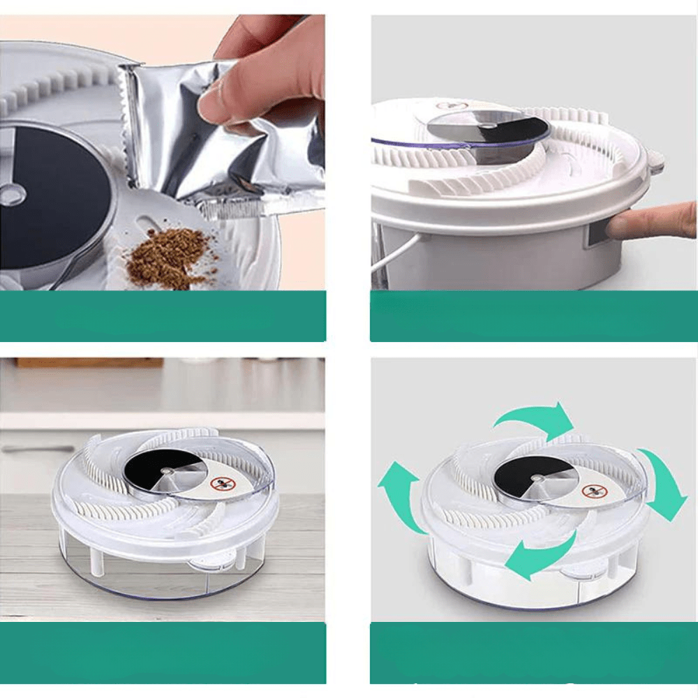 Sandsberg | Leiser, umweltfreundlicher Fliegenfänger für Küche, Wohnzimmer & Garten