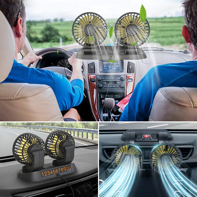 Doppelkopf Auto Kühlluftzirkulatorventilator