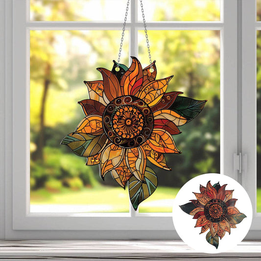 Sonnenblume Acryl Fenster hängend