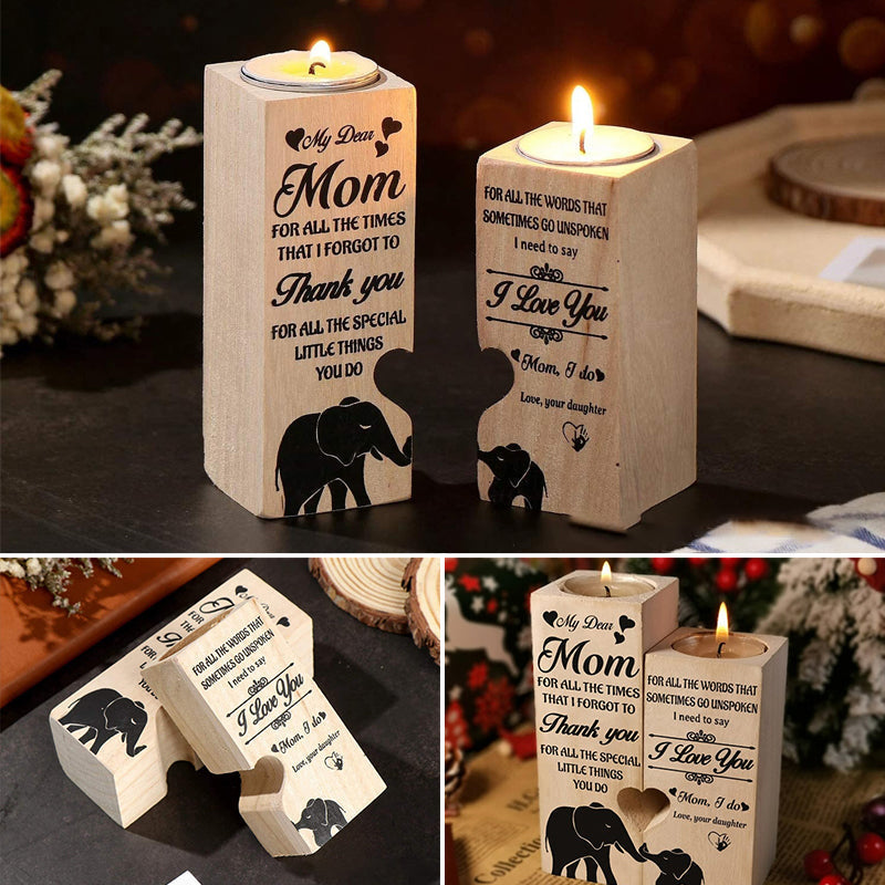 Sandsberg | Smile A Lot More - Holzkerzenhalter mit Kerze Geschenk für Ihre Lieben