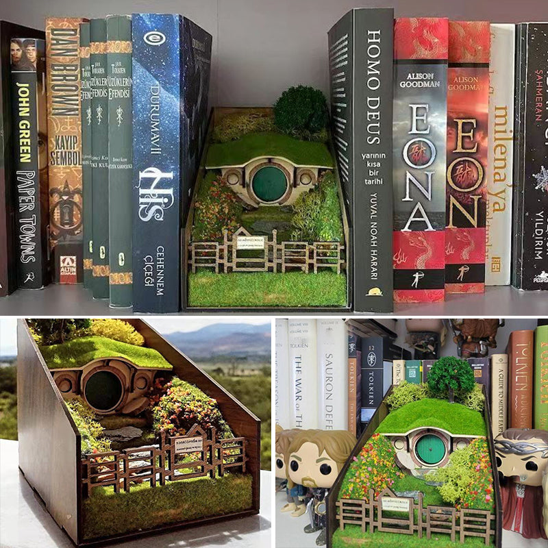 Bücherregal Miniaturlandschaft Dekoration aus Holz