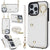 Leder-Telefon-Kasten mit Halter Lanyard Wallet Crossbody für iPhone