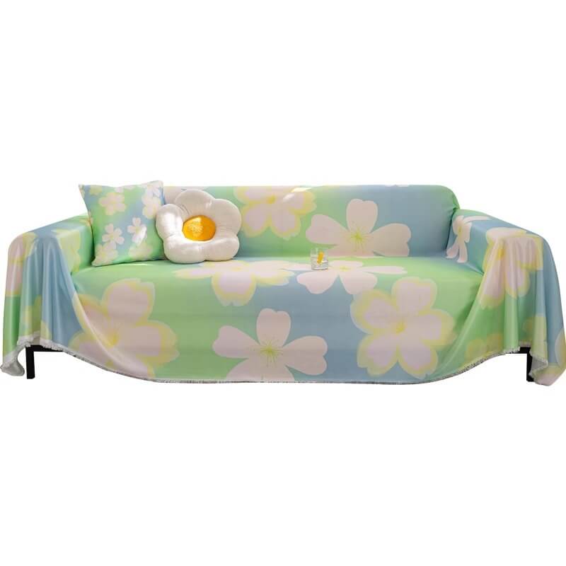 Floral Cooling Ice Silk Vollschutz Möbel Schutz Couchbezug