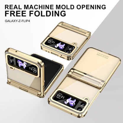 Transparente galvanische Phantomscharnier-Telefonhülle für Samsung Galaxy Z Flip 5 4