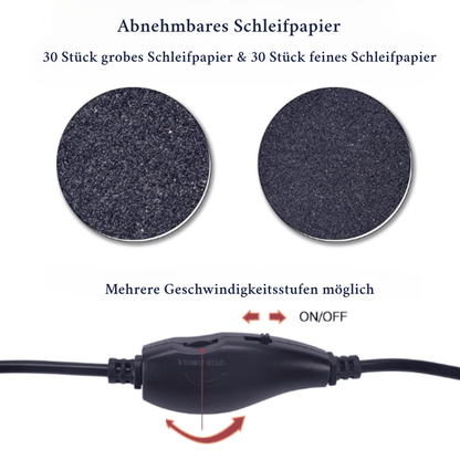 Sandsberg | Elektrische Pedikürefeile für sanfte und effektive Fußpflege