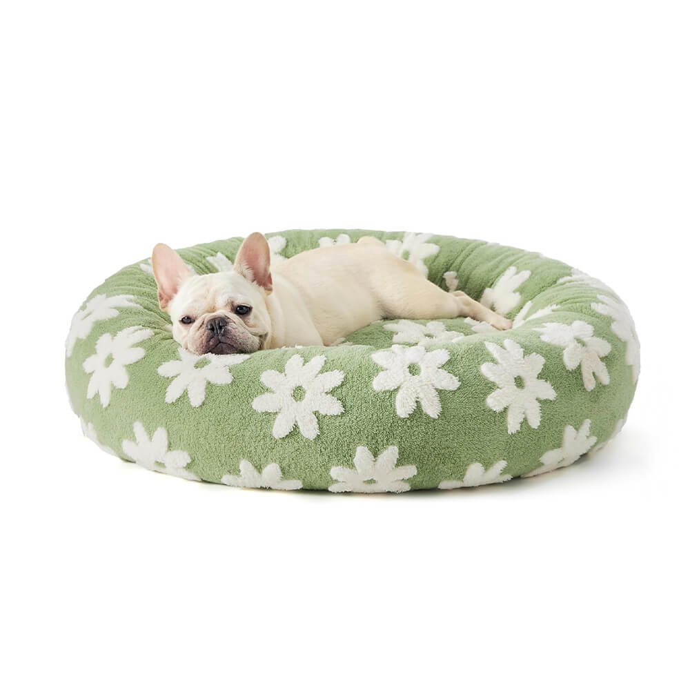 Eleganz Floral Schachbrett Orthopädisch Warm Waschbar Hund & Katze Ded