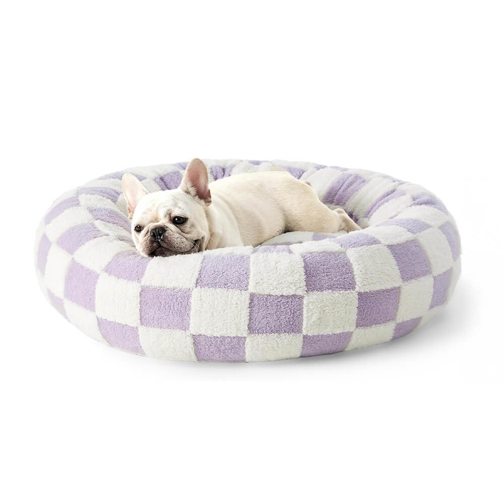Eleganz Floral Schachbrett Orthopädisch Warm Waschbar Hund & Katze Ded