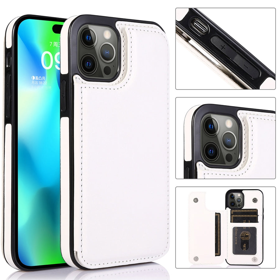 Hochwertige Leder-Brieftaschenhülle für das Apple iPhone | Flip-Cover-Kartenhalter mit Geldbörsen- und Portmoneefunktion