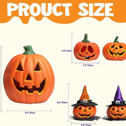 Sandsberg | Spooky Jack O’Lantern Set – Leuchtendes Batteriebetriebenes Halloween Kürbis Deko