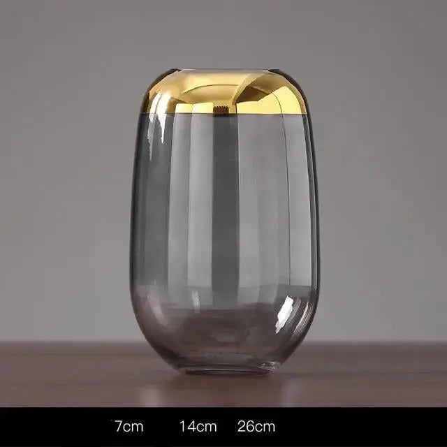 Goldene Folien-Blumenvase