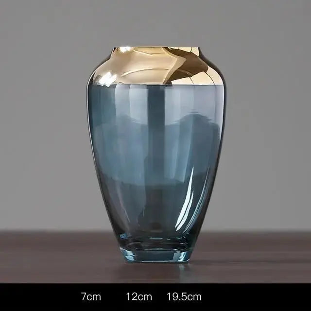 Goldene Folien-Blumenvase