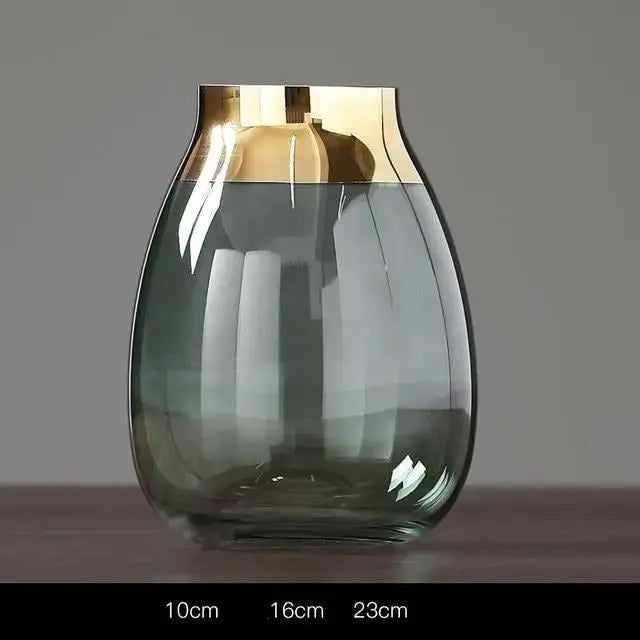 Goldene Folien-Blumenvase